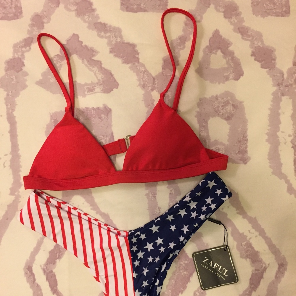American Flag Triangle Bikini